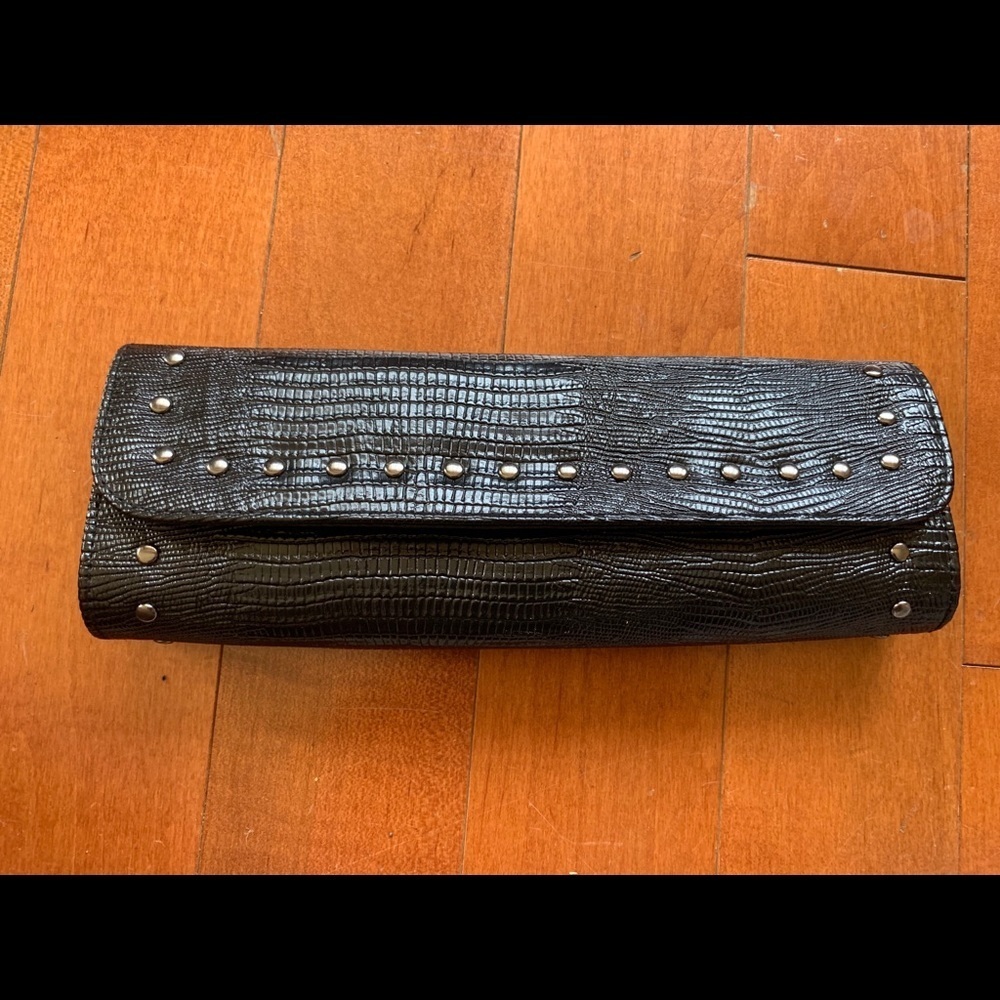 Dana Buchman black studded clutch